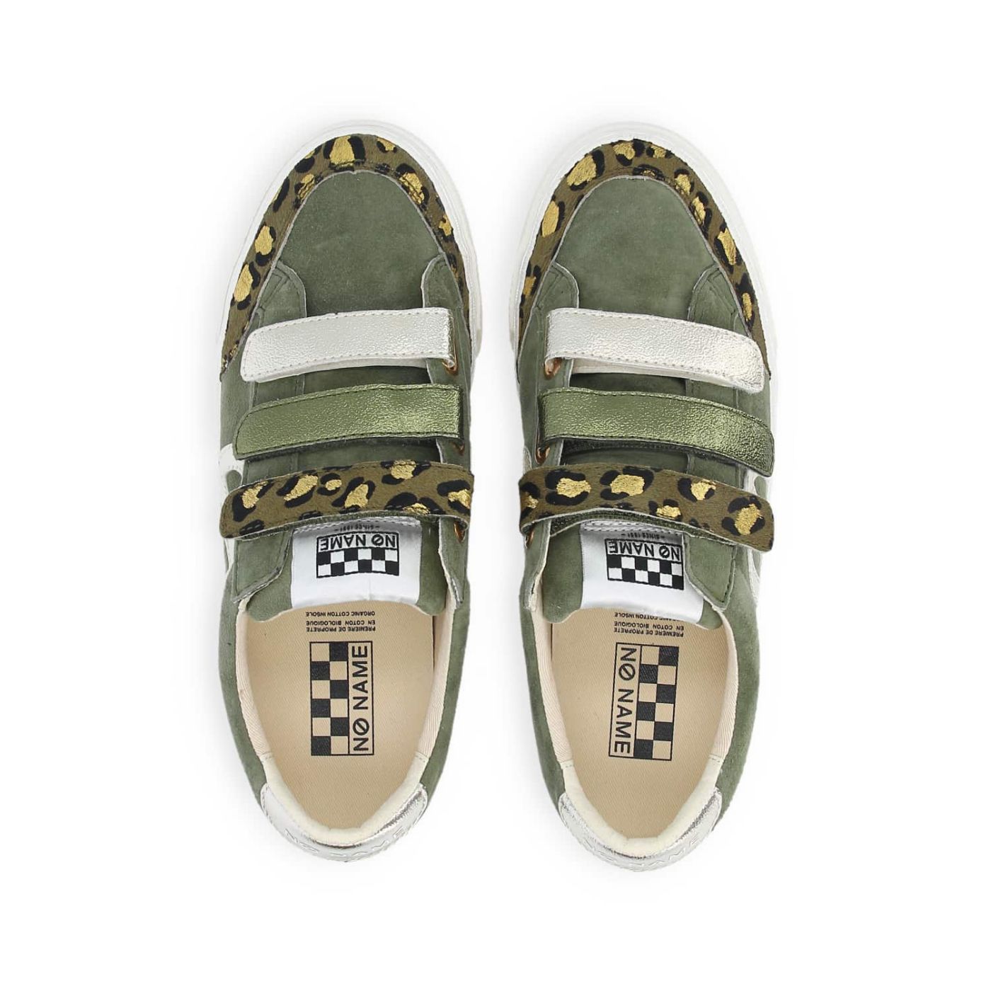 STRIKE STRAPS W  -  GOAT SUEDE/LEO  - LEOPARDATO/VERDE OLIVA/DORATO/